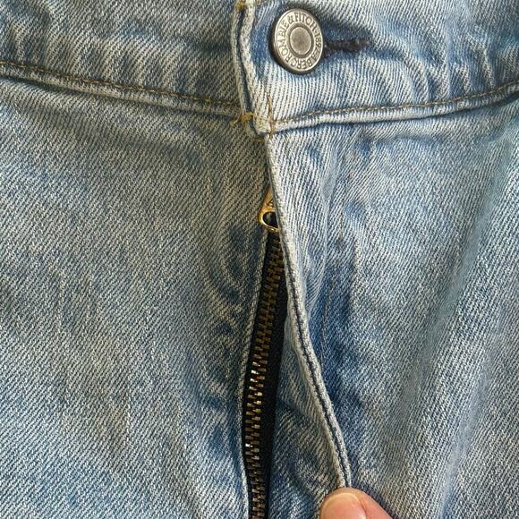 Abercrombie & Fitch distressed  90's straight ultra high rise curve love size 33 - Picture 2 of 5